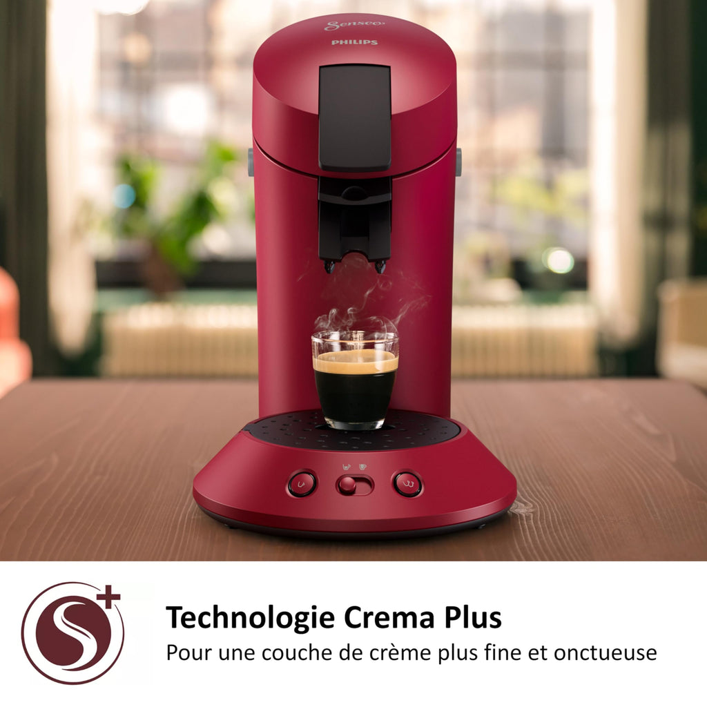 SENSEO Original Plus Machine à Café à Dosettes, Rouge CSA210/91